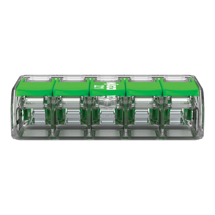 Borne de connexion avec levier - Série 221 - WAGO - 5x4 mm² - Vendu par 8-2