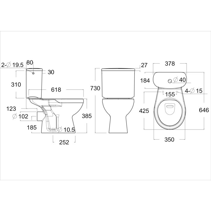 Pack WC - SIDER - Caréné à poser-1