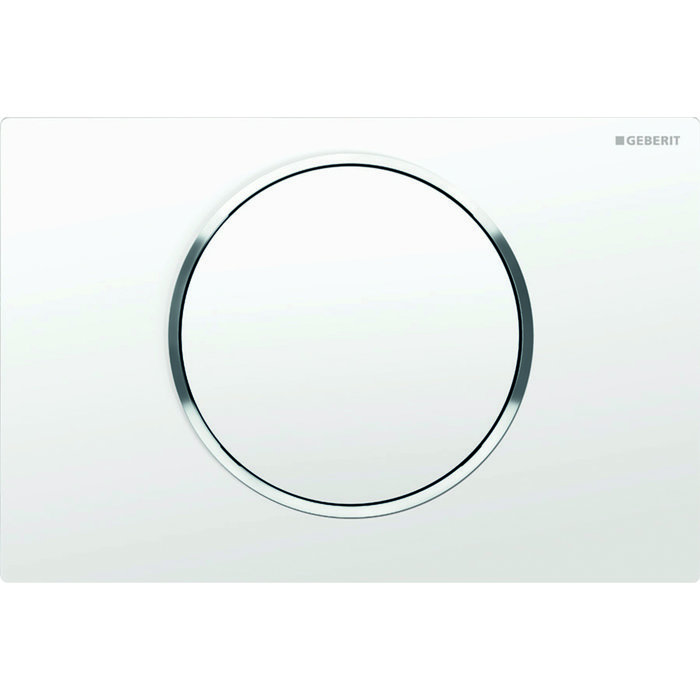 Plaque de commande - Geberit - Sigma10 - Interrompable - Blanc chromé-2