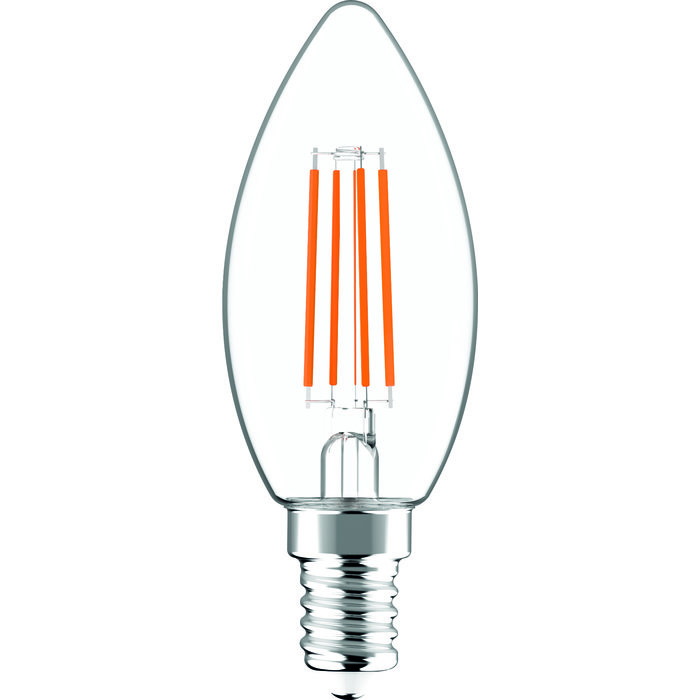 Ampoule LED flamme à filament - Dhome - E14 - 4,5 W - 470 lm - 4000 K - Claire-2