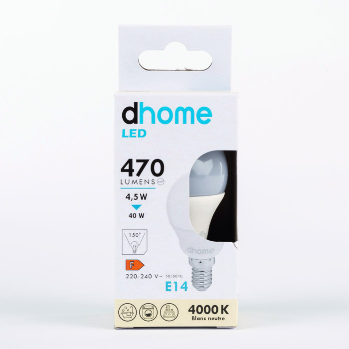 Ampoule LED sphérique - Dhome - E14 - 4,5 W - 470 lm - 4000 K-3