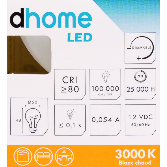 Ampoule LED spot - Dhome - GU5.3 - 6 W - 530 lm - 3000 K - 60° - Dimmable-7