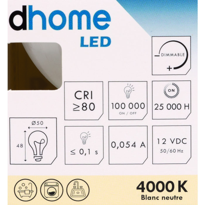 Ampoule LED spot - Dhome - GU5.3 - 6 W - 540 lm - 4000 K - 60° - Dimmable-7