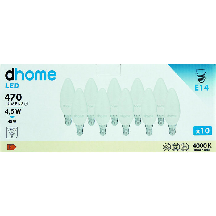 Ampoule LED flamme - Dhome - E14 - Vendu par 10 - Boite-4