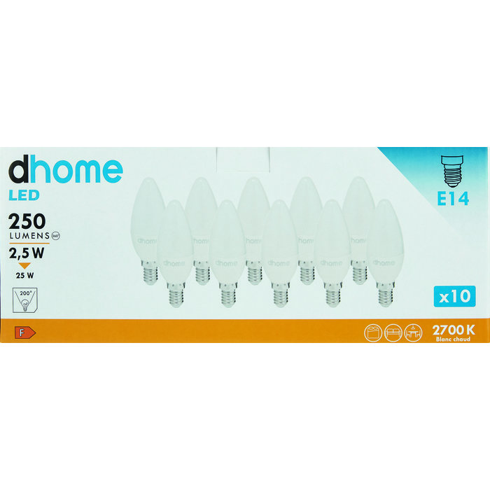 Ampoule LED flamme - Dhome - E14 - Vendu par 10 - Boite-4