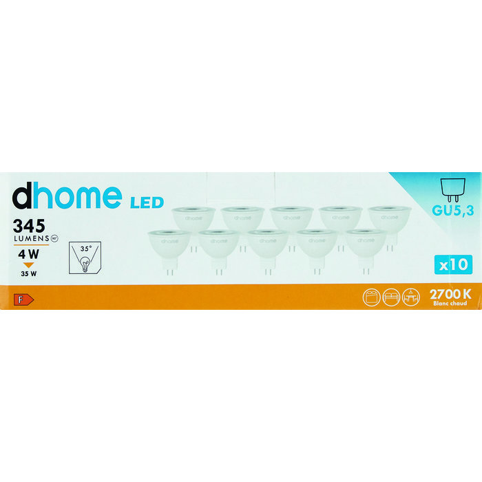 Ampoule LED spot - Dhome - GU5.3 - 35° - Vendu par 10 - Boite-3