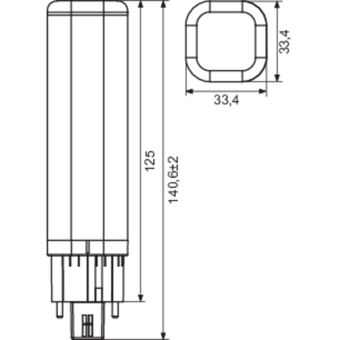 Ampoule LED PL-C - Dhome - G24q-2 - 6,5 W - 720 lm - 4000 K-1