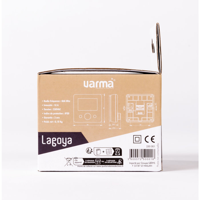 Thermostat programmable - Lagoya - Varma - Sans fil - Avec récepteur-11