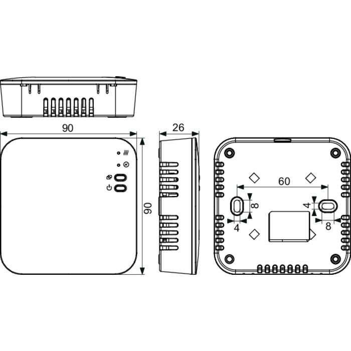 Thermostat programmable - Lagoya - Varma - Sans fil - Avec récepteur-2