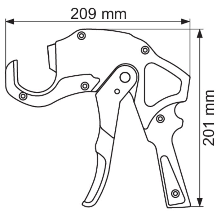 Coupe tube plastique éléphant - Outibat - Diamètre tube maxi 42 mm-1