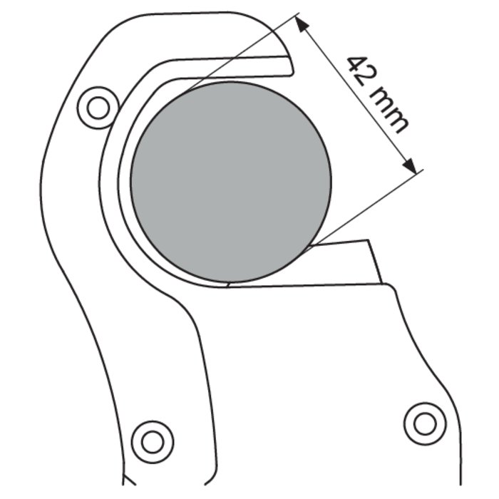 Coupe tube plastique éléphant - Outibat - Diamètre tube maxi 42 mm-2