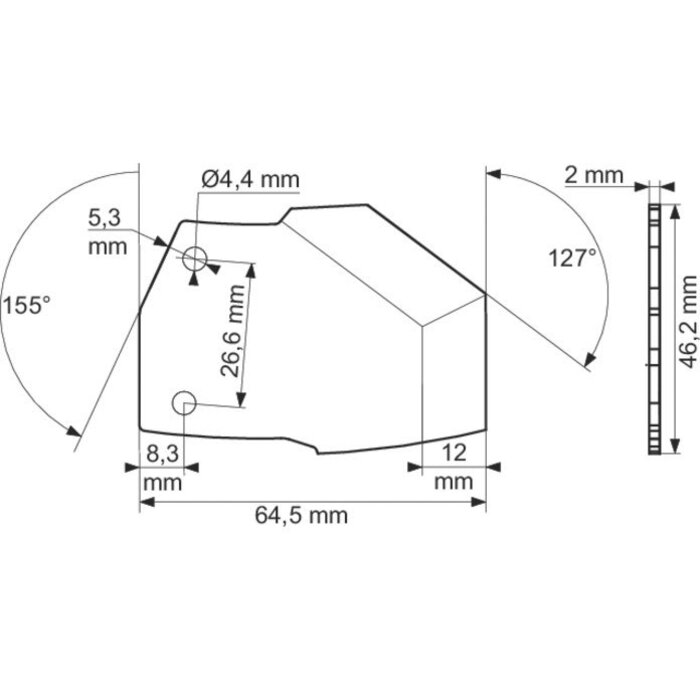 Lame de rechange - Outibat - Pour coupe-tube plastique éléphant-2
