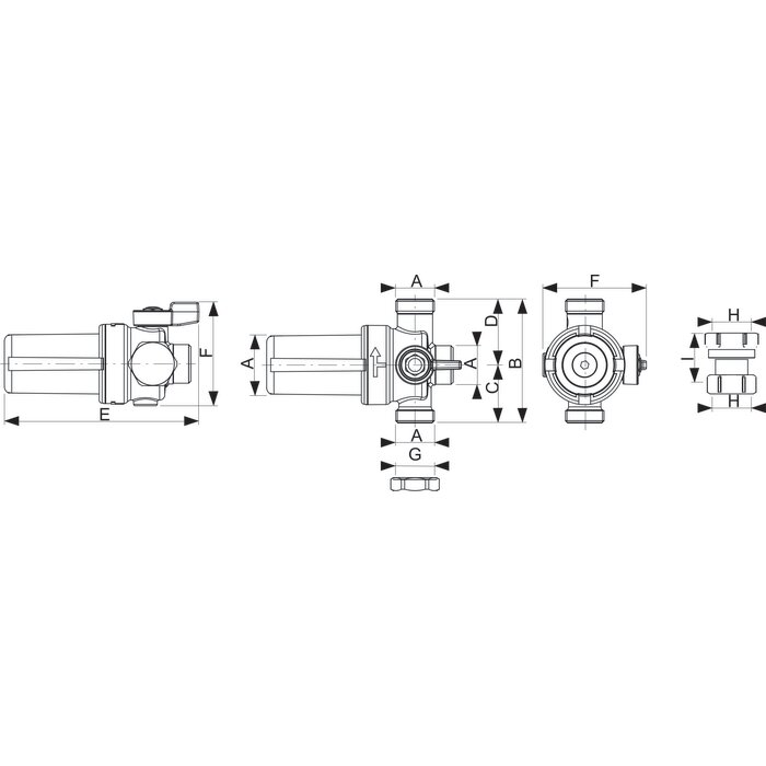 Filtre magnétique compact - GIACOMINI - MF 3/4"-1