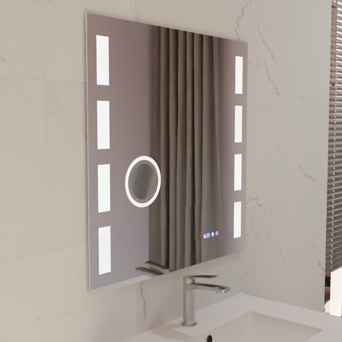 Miroir LED – CREAZUR – 700 x 700 mm – Anti-buée – IP44 – Loupe x5-1
