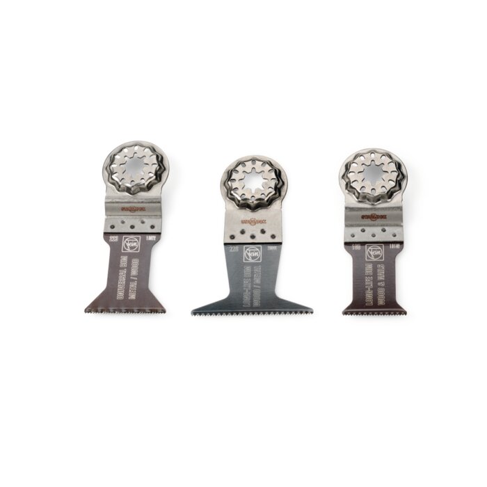 Lames de scie - Combo Starlock E-Cut - Bois et métal - 3 pièces - Fein