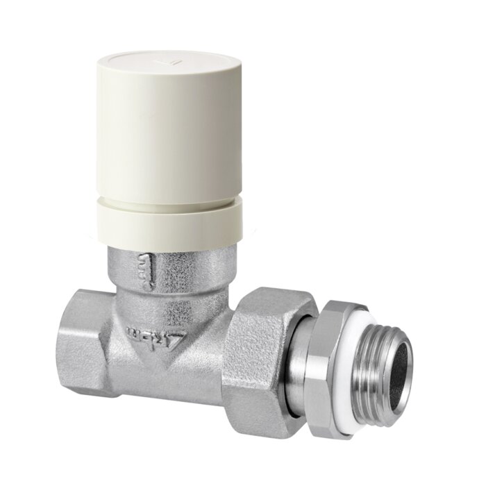 Robinet de radiateur droit à visser - F 3/8" - Thermostatisable - RBM