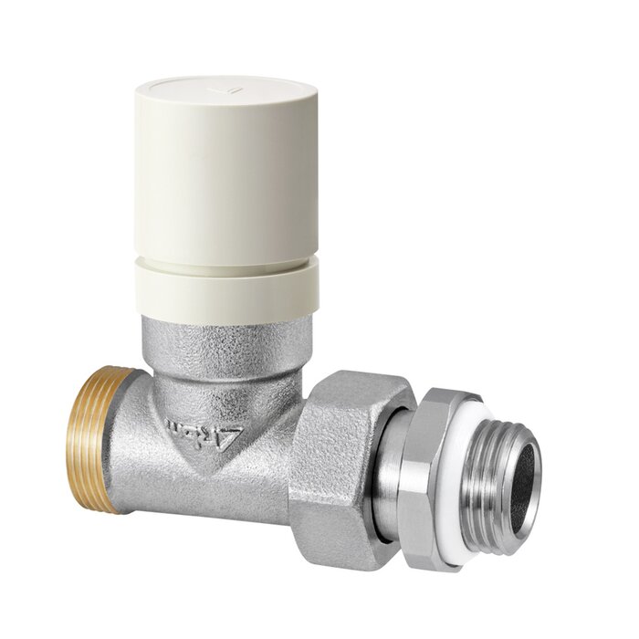 Robinet de radiateur droit à visser - M 1/2" - Thermostatisable - RBM