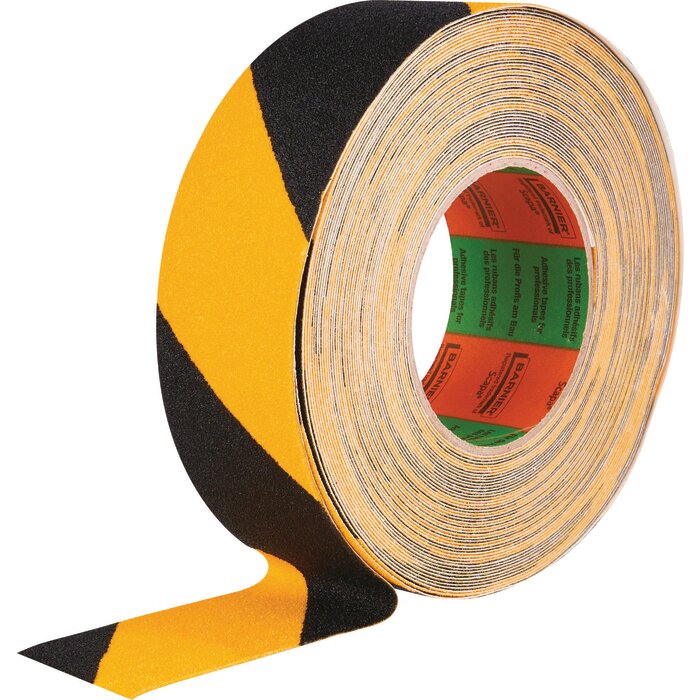Ruban de marquage adhésif antidérapant - 18 m x 50 mm - Noir et Jaune