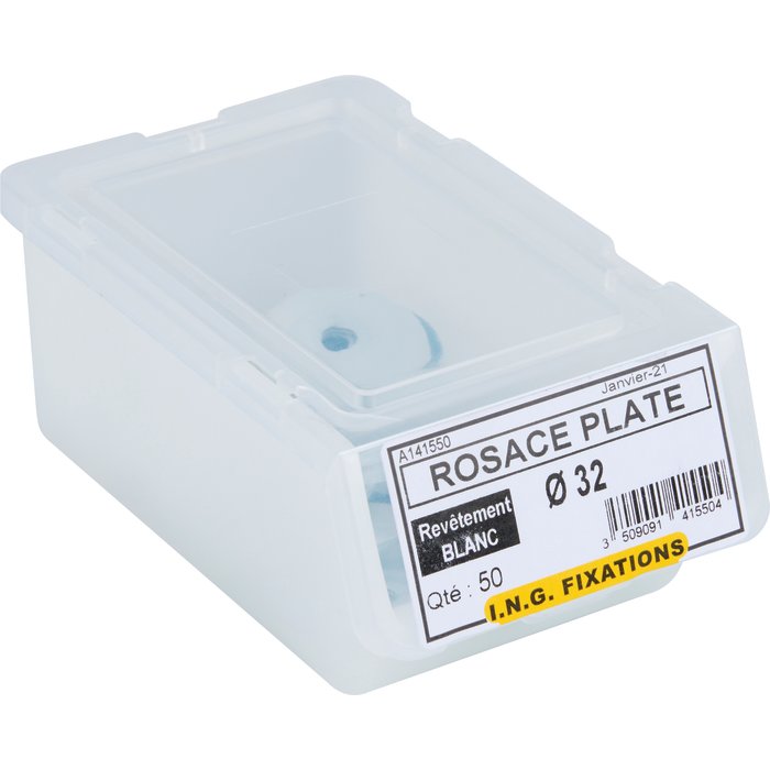 Rosace sanitaire plate - ING Fixations - Ø32 mm - Vendu par 50-3