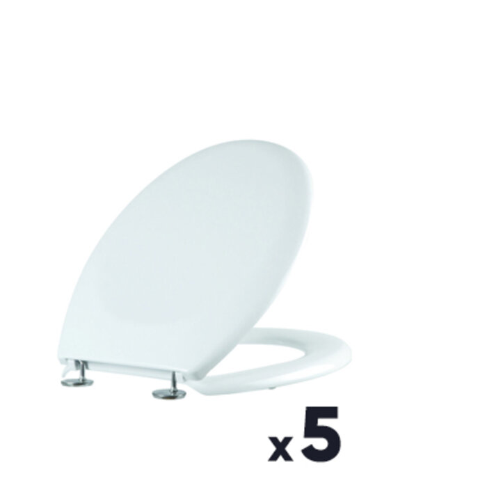 Lot de 5 abattants WC Terra 300 - SIDER - Double - Entraxe 14 - 19 cm-1