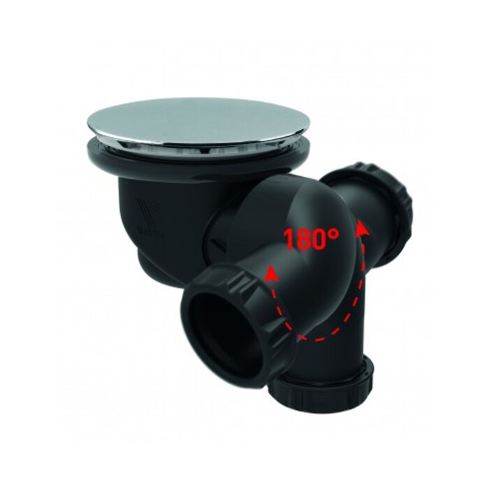 Bonde ronde de douche - VALENTIN- Goulue - Ø 90 mm - Sortie orientable à 180°-2