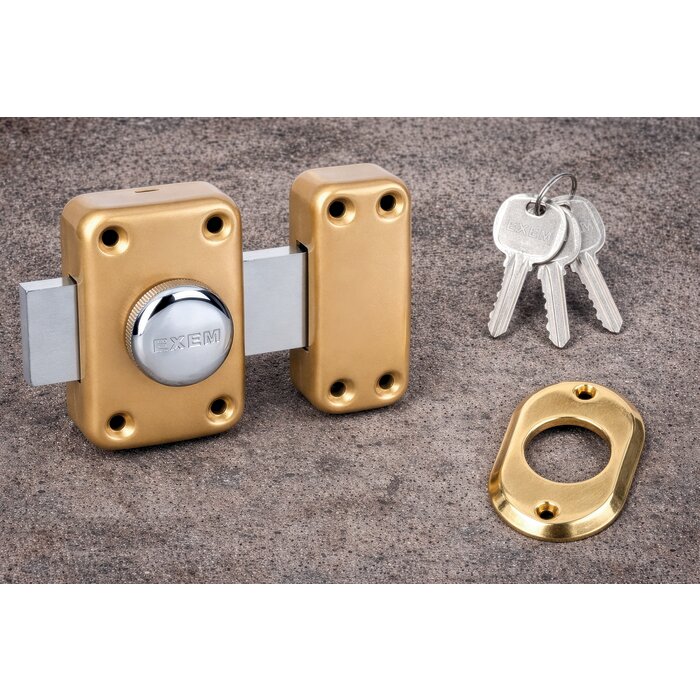 Verrou de sûreté à bouton - Exem - 40 mm-5