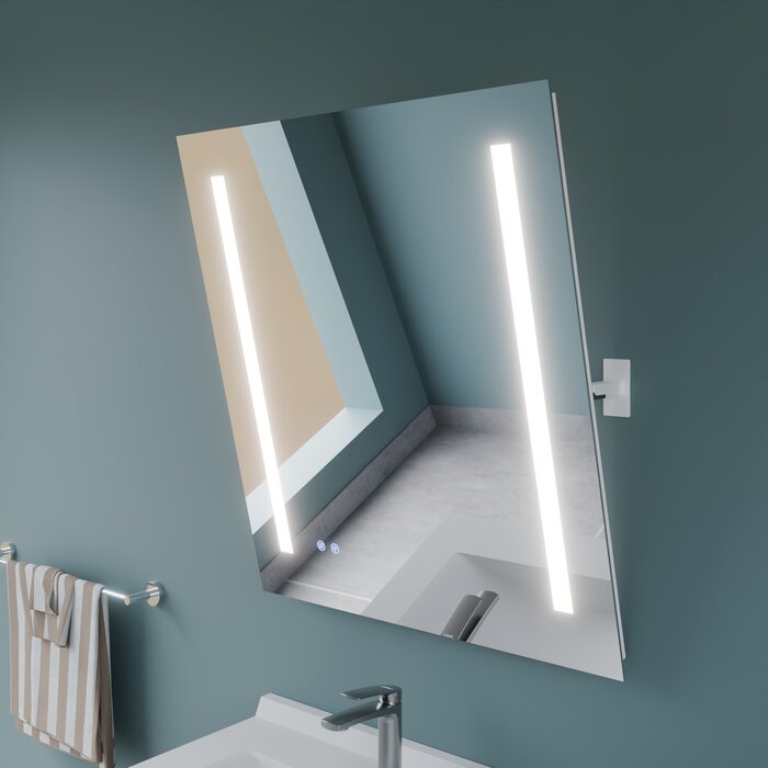 Miroir à Led intégré - Rota Plus - CREAZUR - 70 x 80 cm-1