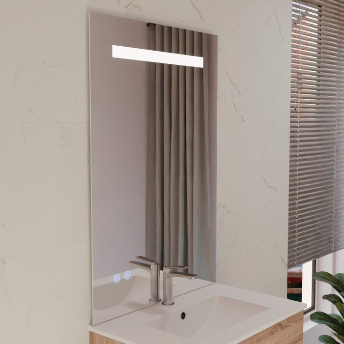 Miroir LED – CREAZUR – Élégance PLUS GH – 700 x 1050 mm – Anti-buée – IP44 – Éclairage horizontal-1