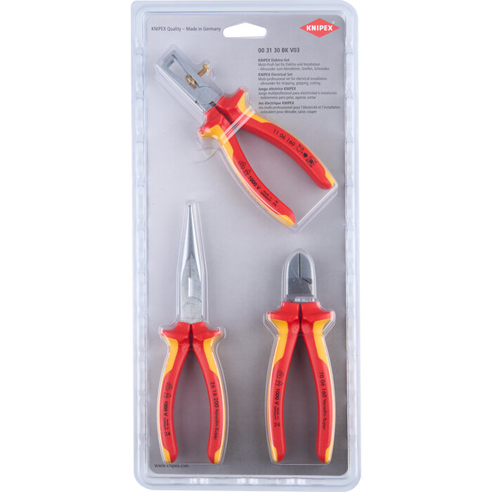 Lot de 3 pinces - KNIPEX - 1000 V VDE-2