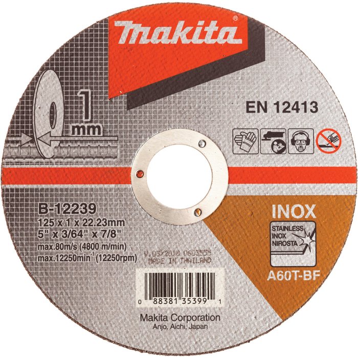  Disque à tronçonner inox - MAKITA - 25x1x22,23mm plat -1