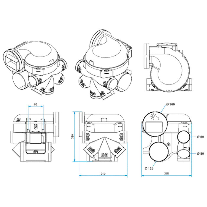 Kit VMC flux hygro-réglable – ALDES – EasyHOME HYGRO Premium MW-1