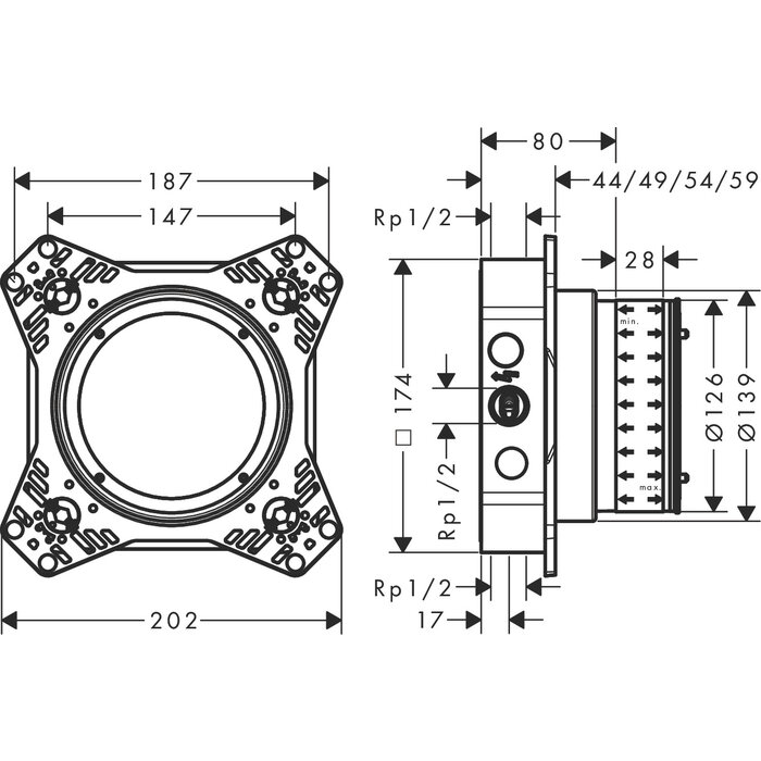 Corps d'encastrement - iBox universal 2 - HANSGROHE - DN15-1