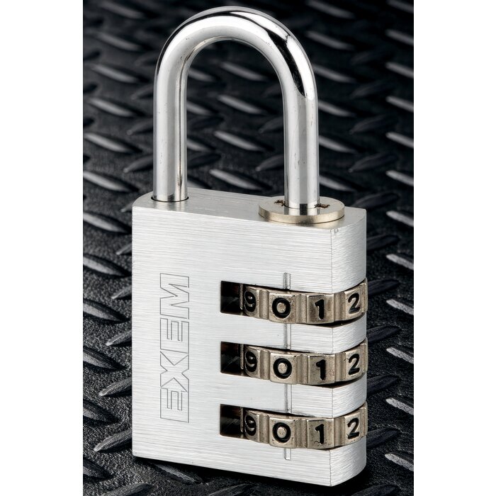 Cadenas à combinaison aluminium - Exem - 30 mm - 3 chiffres-7