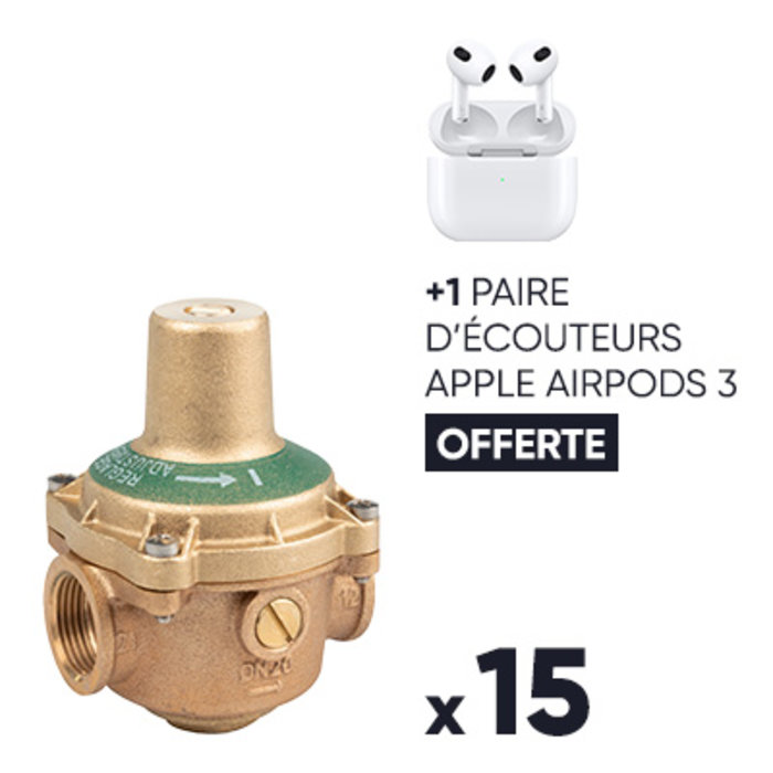 Réducteur de pression N°11 - Desbordes - Femelle / Femelle - 20X27 - Lot de 15 + 1 paire d'Airpods 3 OFFERTE -1