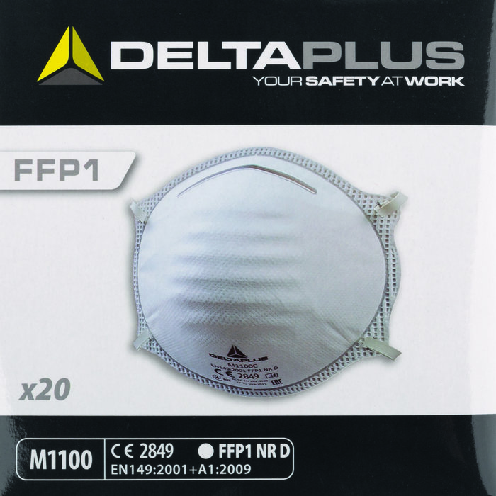 Boite de 20 demi-masques jetables - Deltaplus - FFP1-3