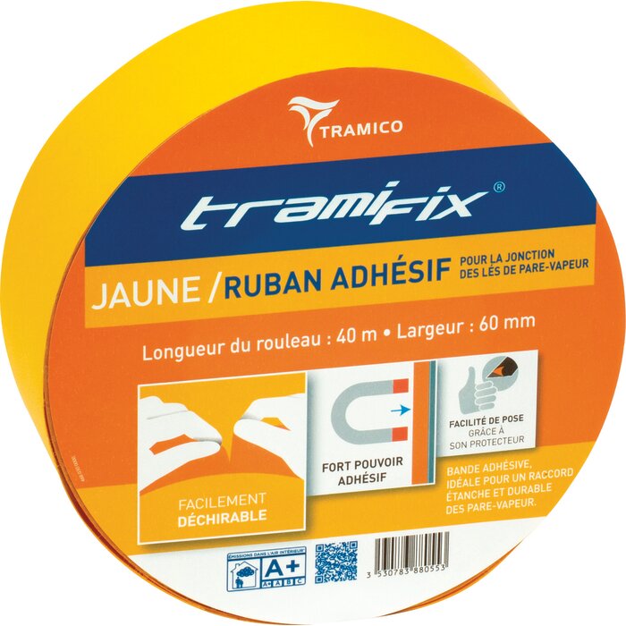 Ruban adhésif - TRAMICO - Tramifix - Jaune - Pour raccord étanche - 40m-1