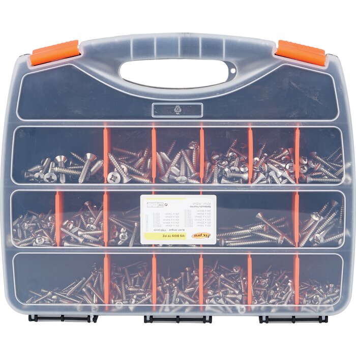 Vis bois aggloméré - FIXPRO - Coffret de 1100 pièces-2
