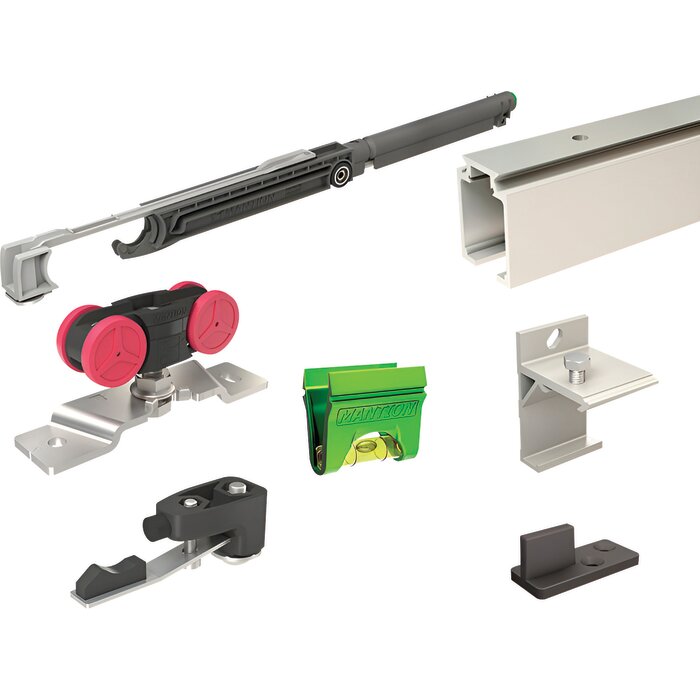 Kit de garniture - MANTION - Pour une porte de 10 à 20  kg - Rail  L. 1,95 m-1