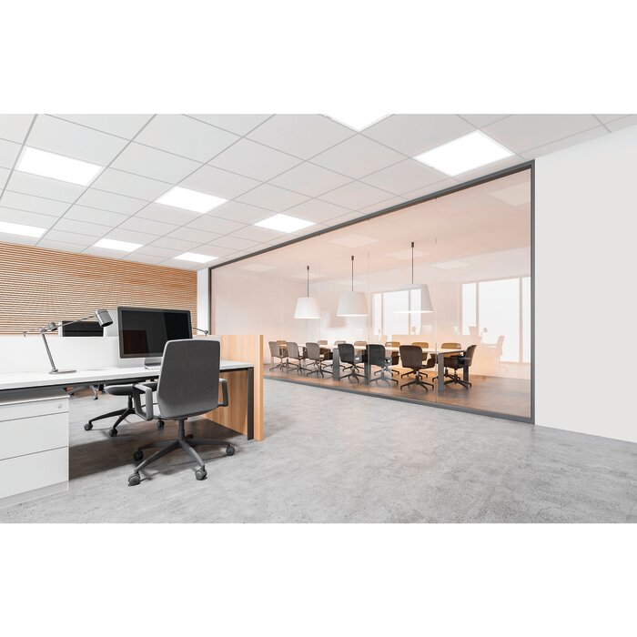 Panneau LED encastré 60x60 cm – Acier blanc - Éclairage uniforme et économique-4
