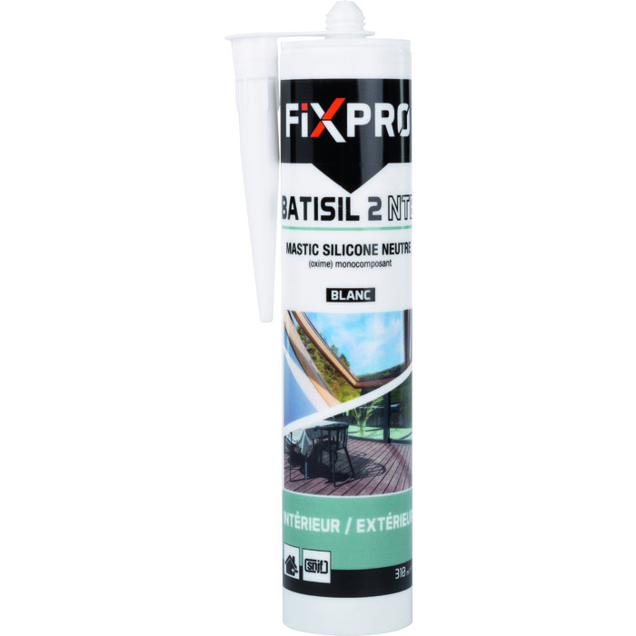 Mastic silicone neutre - Batisil 2 NT - Fixpro - Transparent