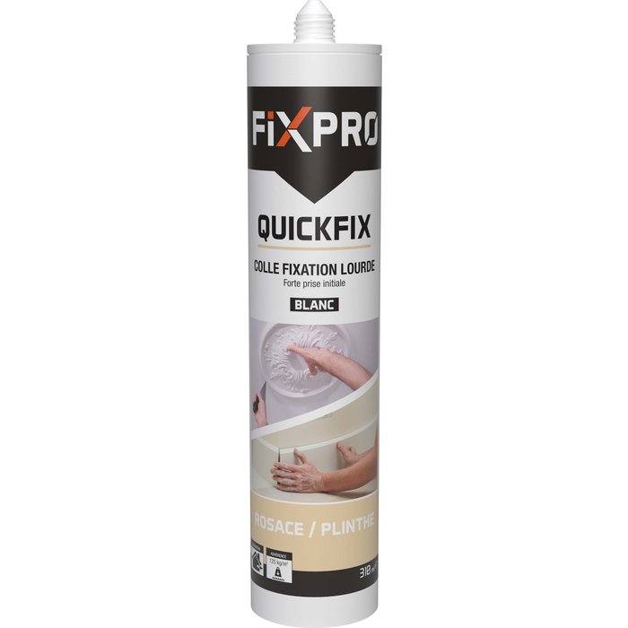 Colle fixation lourde - Quickfix - Fixpro - Blanc -  Lot de 12