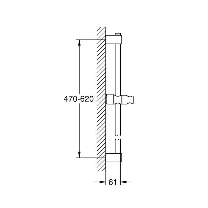 Barre de douche - GROHE - Tempesta - 60Cm - Chromé-1