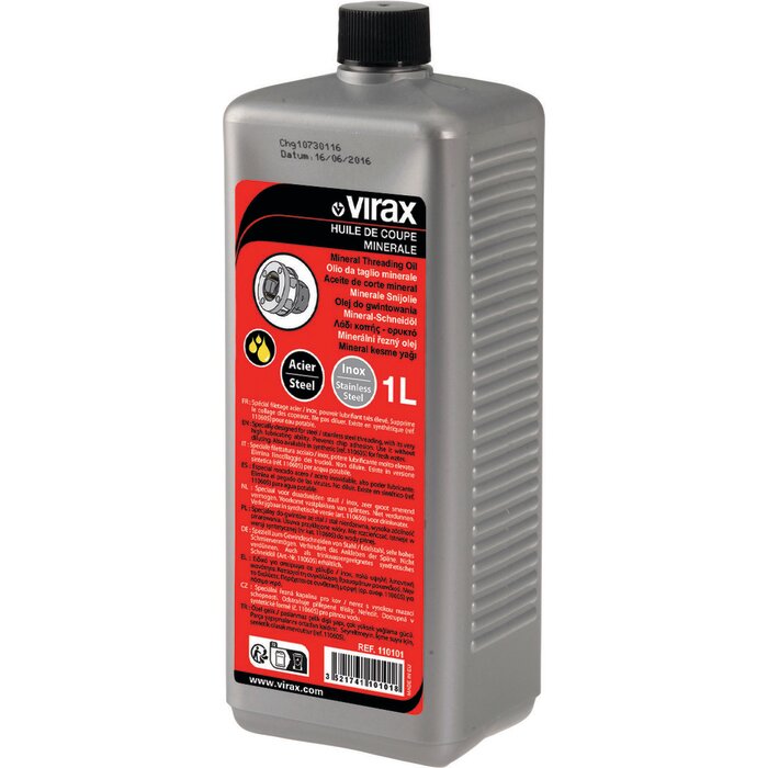 Huile minérale de coupe pour tube acier - 1 L - Virax