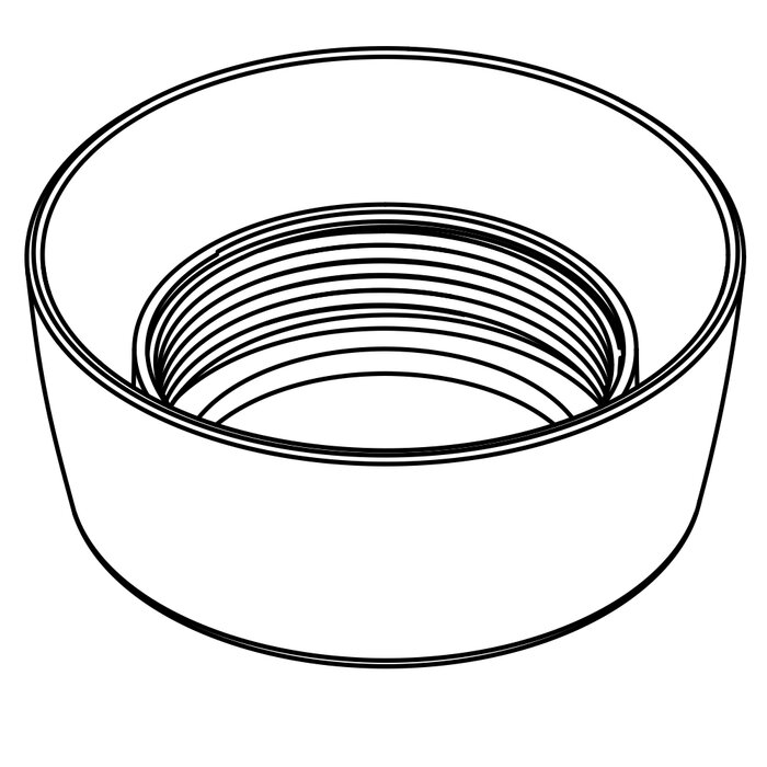 Ecrou pour réservoir semi bas - OLI - Ø50 x 40 mm-1