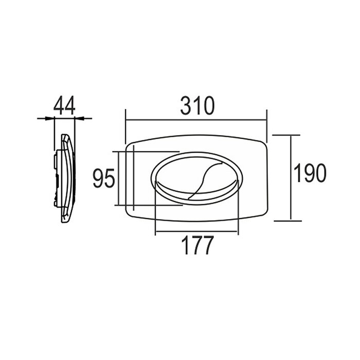 Plaque de commande - OLI - H 190 x l 310 mm-1