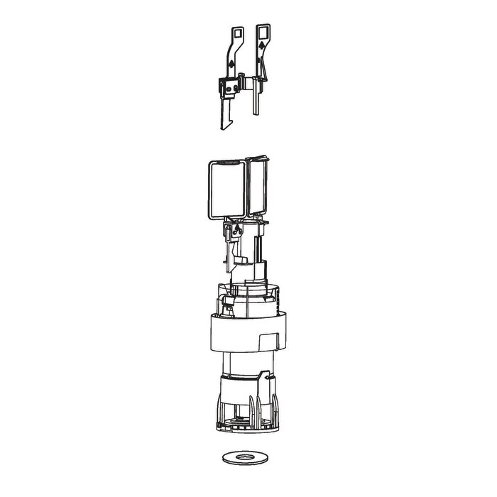 Mécanisme de chasse complet – REGIPLAST – Pneumatique – Double débit 6/3 L-4