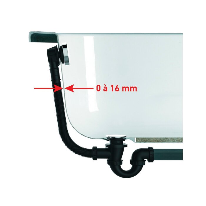 Vidage de baignoire - Good Print - VALENTIN - Câble 650 mm - 59 l/min-4