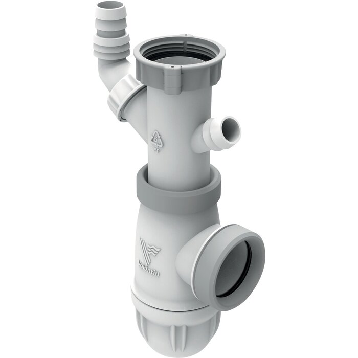 Siphon d’évier avec prises – VALENTIN – CONNECTIC® – Ø40 mm – Plastique recyclé-1