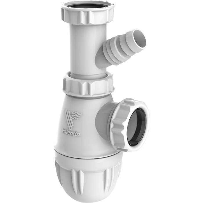 Siphon lavabo avec prise machine à laver – VALENTIN – Entrée 1"1/4 - Ø32 mm - NF-1