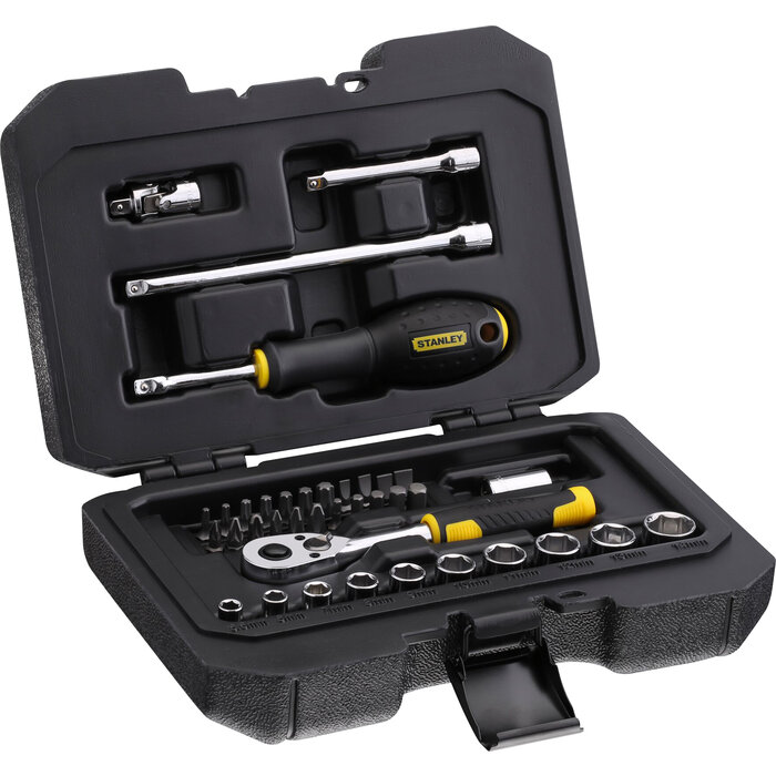 Douilles et accessoires 1/4" - Stanley - Coffret de 38 pièces